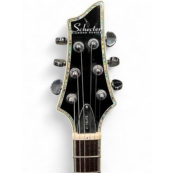 Used Schecter Guitar Research C1 Elite Black Solid Body Electric Guitar