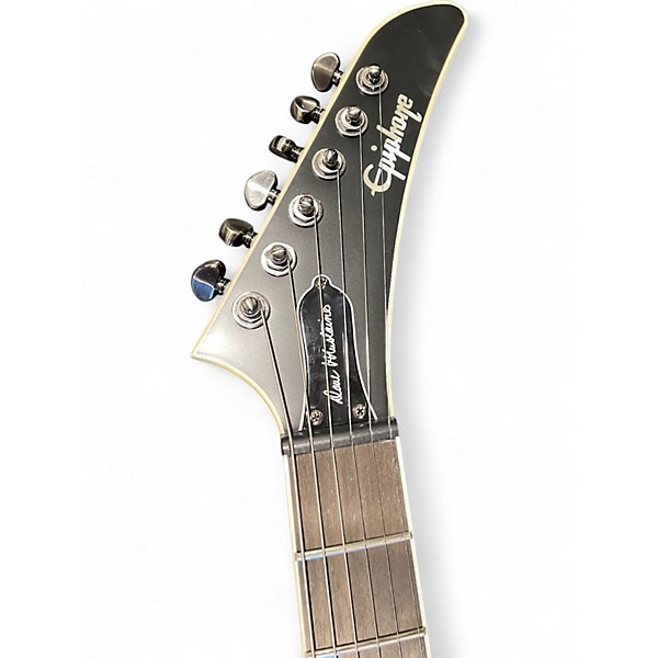 Used Epiphone dave mustaine v red and black Solid Body Electric Guitar