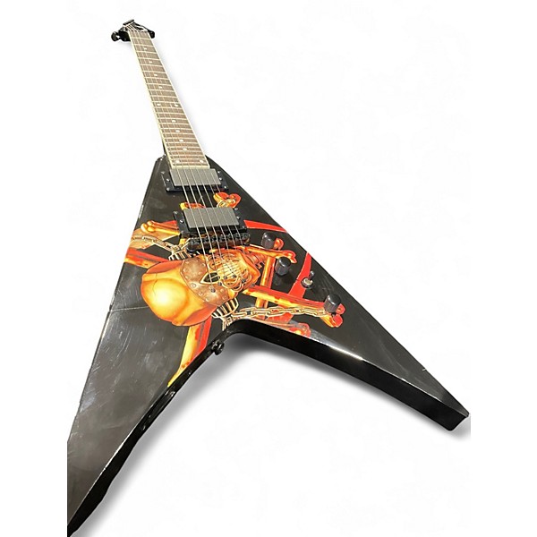Used Dean dave mustaine v Custom Graphic Solid Body Electric Guitar