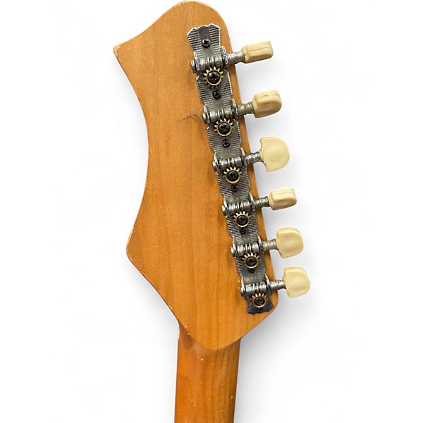 Vintage 1970s Harmony H804 white Solid Body Electric Guitar