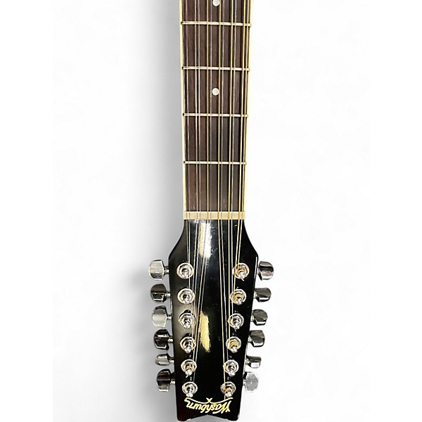 Used Washburn D10SCE/12 BK Black 12 String Acoustic Guitar
