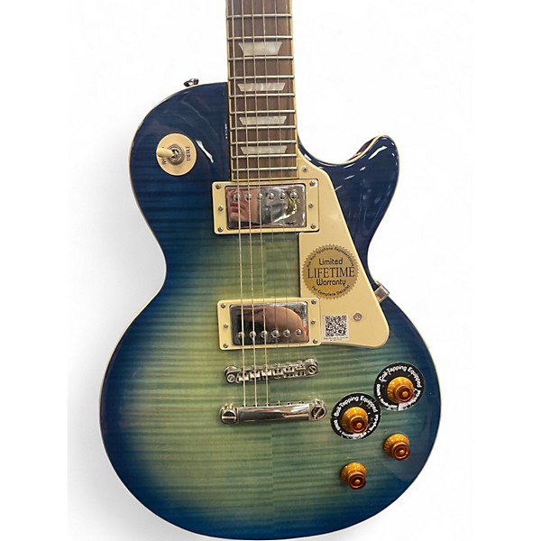 Used Epiphone Les Paul Standard Pro Trans Blue Solid Body Electric Guitar