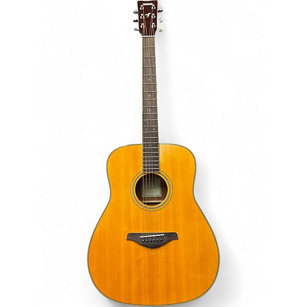 Used Yamaha FG-TA Vintage Natural Acoustic Electric Guitar