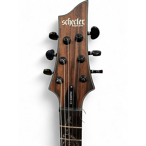 Used Schecter Guitar Research C1 EXOTIC EBONY NATURAL SATIN Solid Body Electric Guitar
