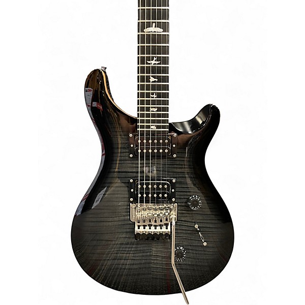 Used PRS SE Custom 24 FR Floyd Rose Grey Burst Solid Body Electric Guitar