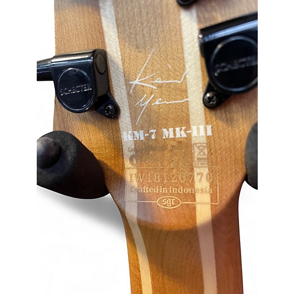 Used Schecter Guitar Research KM7 MKIII poplar burl burst Solid Body Electric Guitar