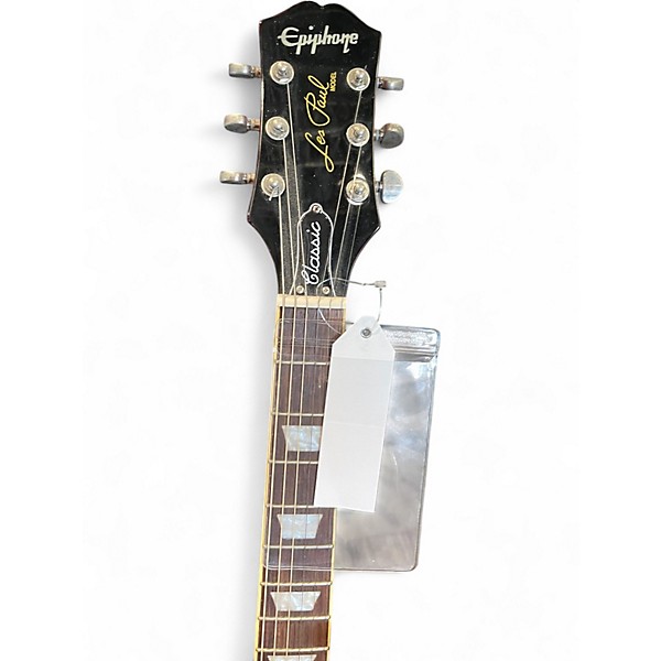Used Epiphone Les Paul Classic 2 Tone Sunburst Solid Body Electric Guitar