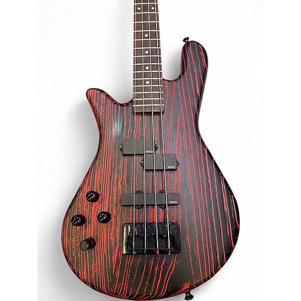 Used Spector NS Pulse 4 Left Handed Cinder Red Electric Bass Guitar