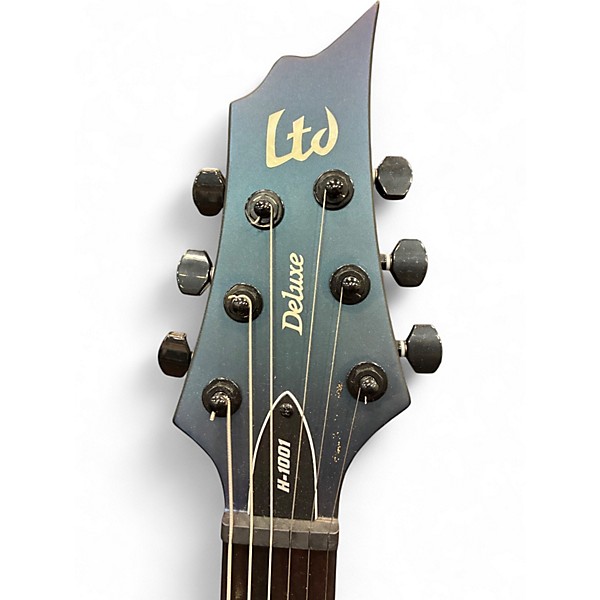 Used ESP LTD H1001FM Deluxe Trans Purple Solid Body Electric Guitar