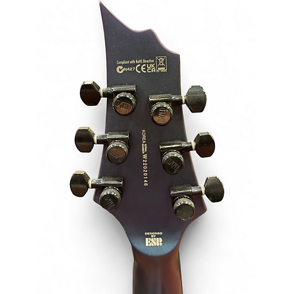 Used ESP LTD H1001FM Deluxe Trans Purple Solid Body Electric Guitar