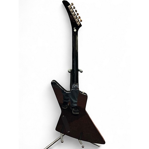 Used Epiphone Korina Explorer Black and White Electric Bass Guitar