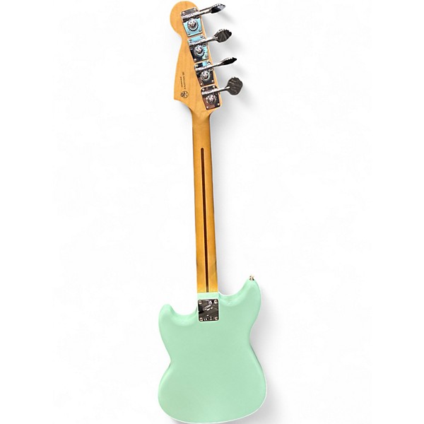Used Fender Mustang Bass Surf Green Electric Bass Guitar