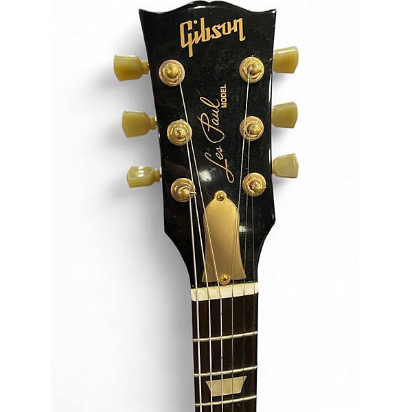 Used Gibson Les Paul Studio Black and Gold Solid Body Electric Guitar