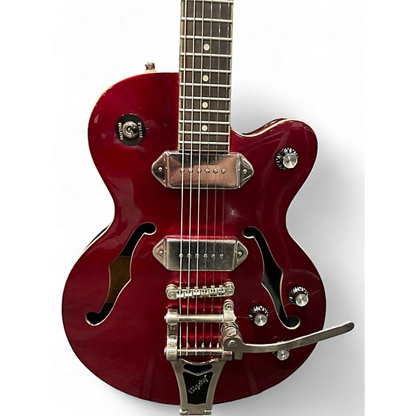 Used Epiphone Wildkat RP RED Hollow Body Electric Guitar