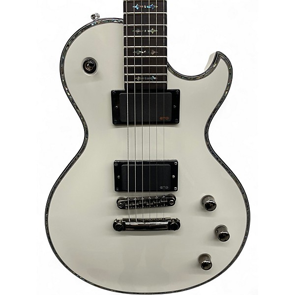 Used Schecter Guitar Research Hellraiser Solo-II Gloss White Solid Body Electric Guitar