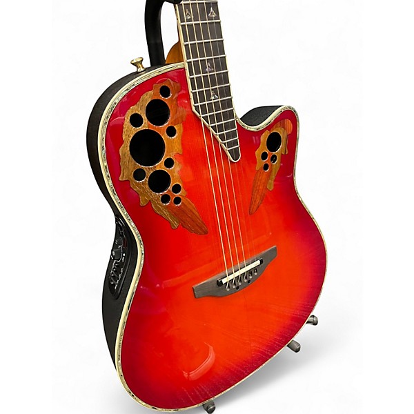 Used Ovation Custom Elite C2078AX 2 Color Sunburst Acoustic Electric Guitar