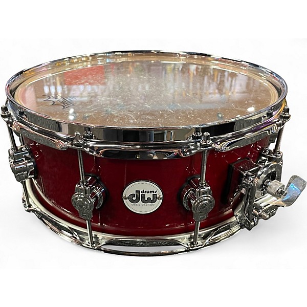 Used DW 14X5.5 Design Series Snare Trans Red Drum