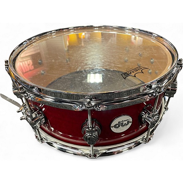 Used DW 14X5.5 Design Series Snare Trans Red Drum
