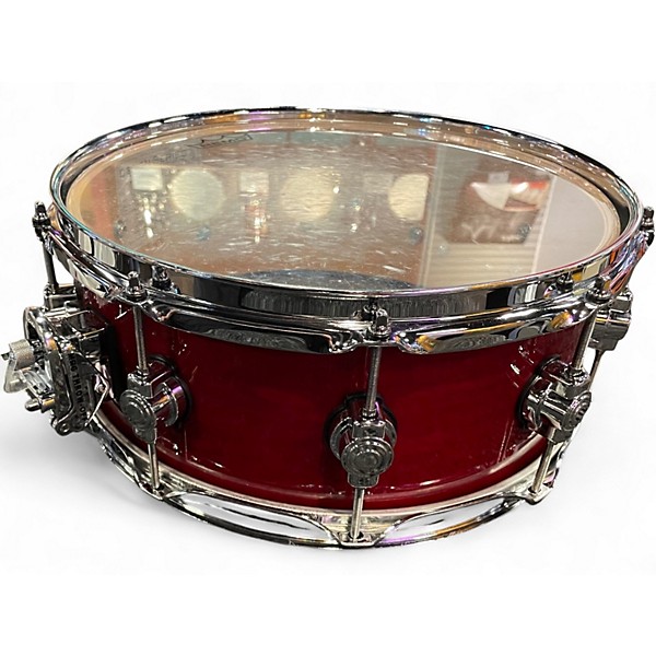 Used DW 14X5.5 Design Series Snare Trans Red Drum