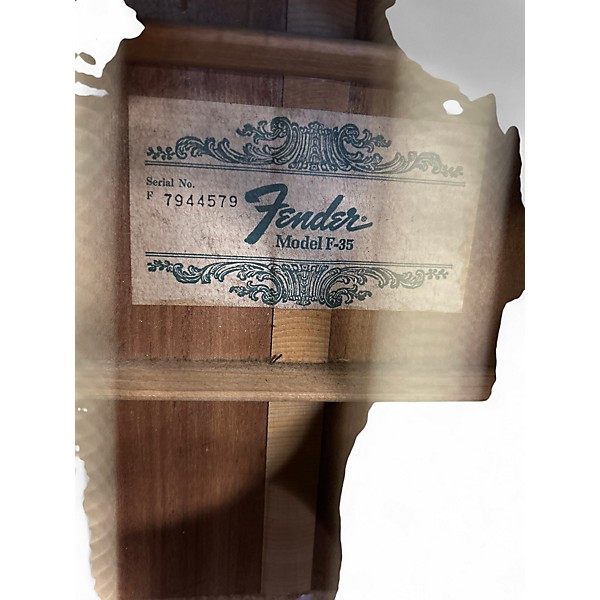 Vintage 1970s Fender F-35 (MADE IN JAPAN) Natural Acoustic Guitar