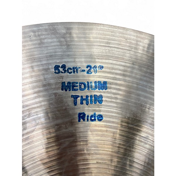 Used Bosphorus Cymbals 21in Traditional Thin Ride Cymbal