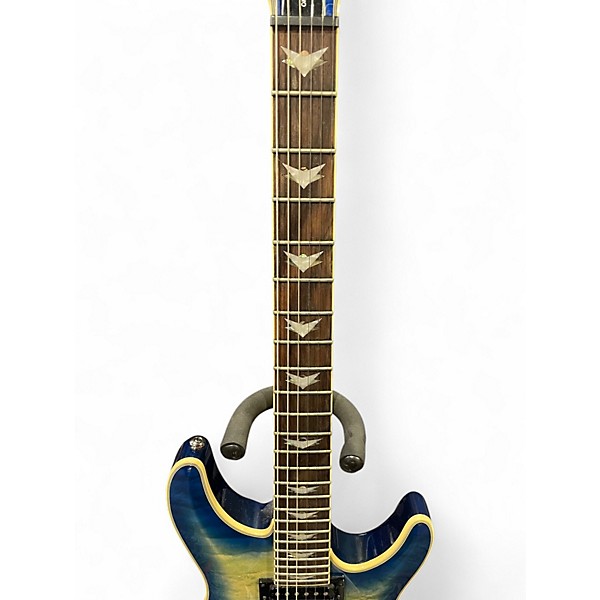 Used Schecter Guitar Research Omen Extreme 6 Ocean Blue Burst Solid Body Electric Guitar