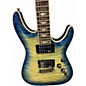 Used Schecter Guitar Research Omen Extreme 6 Ocean Blue Burst Solid Body Electric Guitar