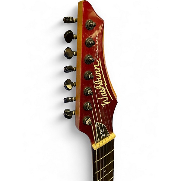 Used Washburn WG 587 Chrome Red Metallic Solid Body Electric Guitar