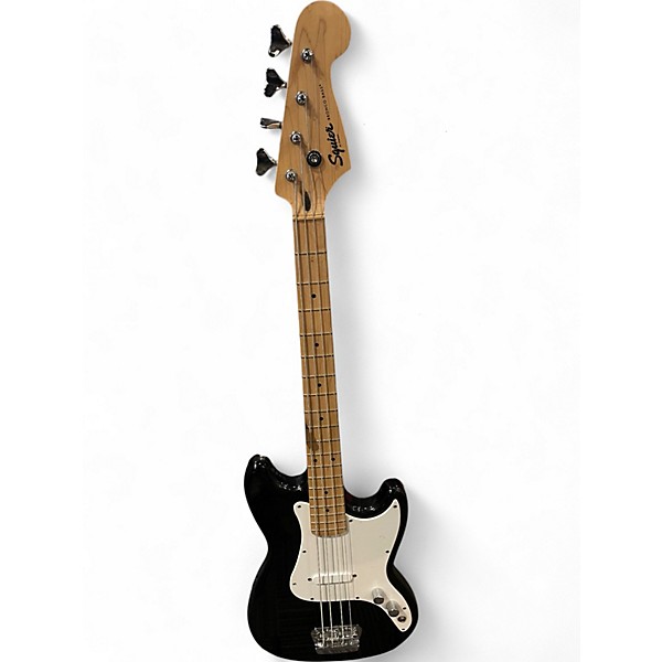 Used Squier Bronco Black Electric Bass Guitar
