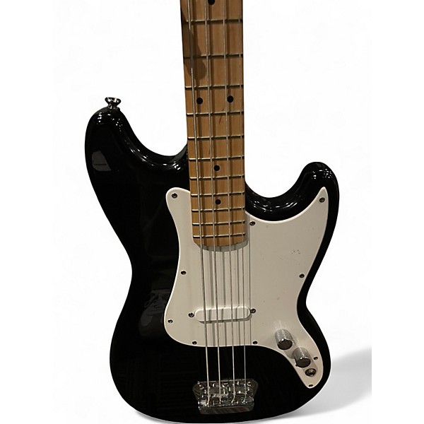 Used Squier Bronco Black Electric Bass Guitar
