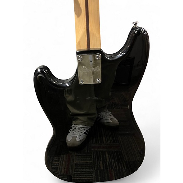 Used Squier Bronco Black Electric Bass Guitar