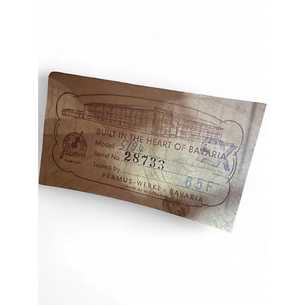 Used Framus 5/94 Parlour Natural Acoustic Guitar