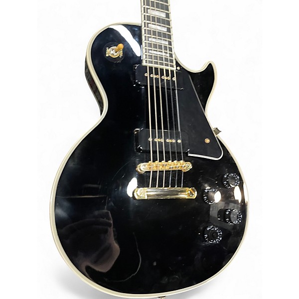 Used Epiphone LES PAUL CUSTOM P90 Black Solid Body Electric Guitar