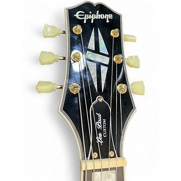 Used Epiphone LES PAUL CUSTOM P90 Black Solid Body Electric Guitar