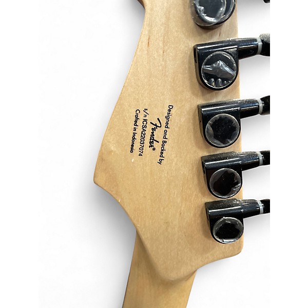 Used Squier Standard Stratocaster Metallic Black Solid Body Electric Guitar