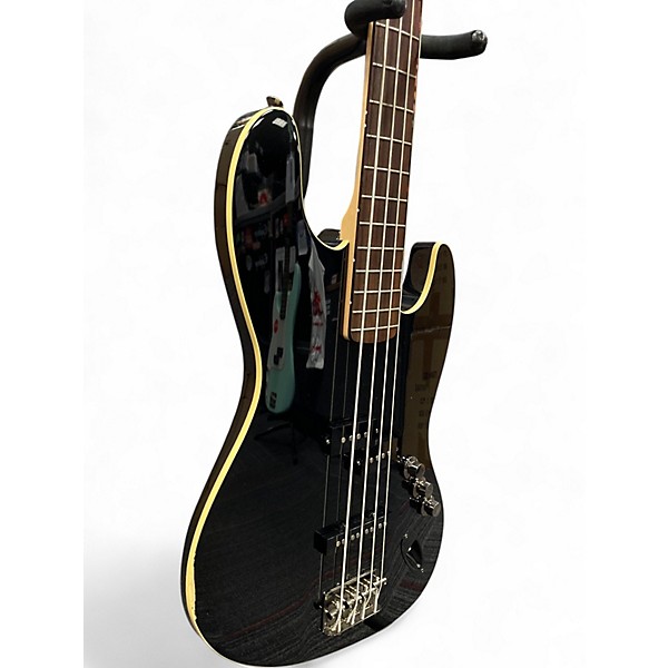 Used Fender Aerodyne 4-String Jazz Bass Black Electric Bass Guitar