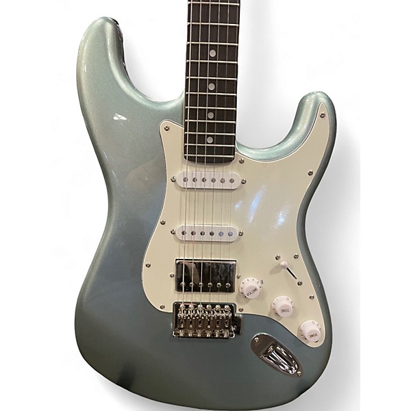 Used Donner Seeker Designer Series Ice Blue Metallic Solid Body Electric Guitar