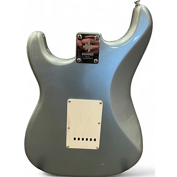 Used Donner Seeker Designer Series Ice Blue Metallic Solid Body Electric Guitar