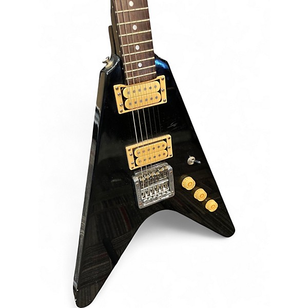 Used Arbor FLYING V Black Solid Body Electric Guitar