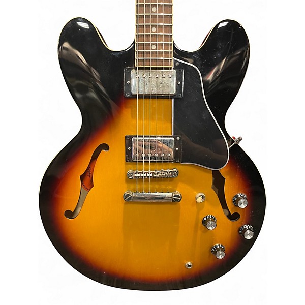Used Epiphone ES355 2 Tone Sunburst Hollow Body Electric Guitar