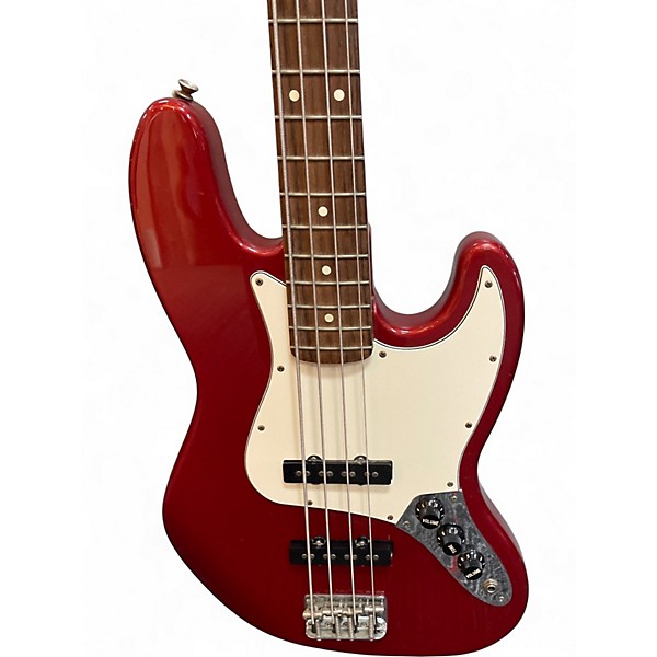 Used 2013 Fender Standard Jazz Bass Candy Apple Red Electric Bass Guitar