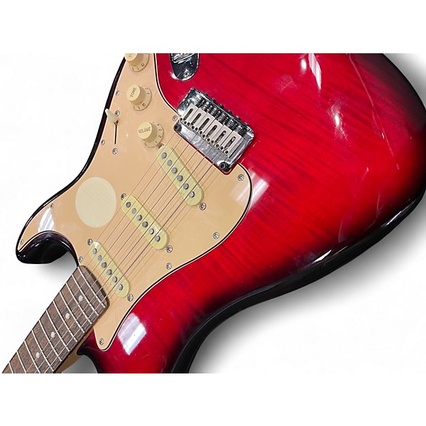 Used Squier Contemporary Stratocaster HSS 2 tone burst Solid Body Electric Guitar