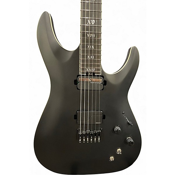 Used Schecter Guitar Research C1 SLS ELITE Black Solid Body Electric Guitar