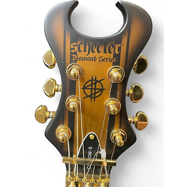 Used Schecter Guitar Research Synyster Gates Signature Custom S Satin Gold Solid Body Electric Guitar