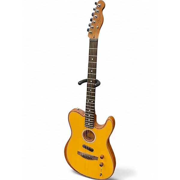 Used Fender Acoustasonic Player Telecaster Natural Acoustic Electric Guitar