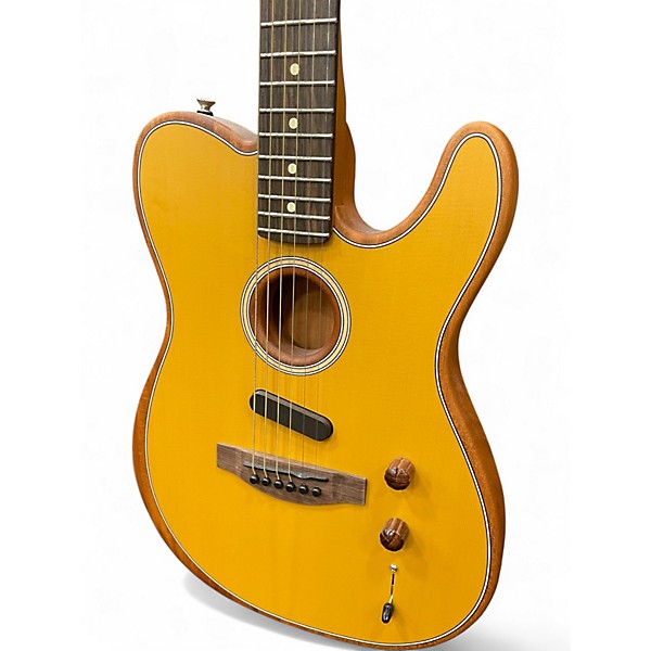 Used Fender Acoustasonic Player Telecaster Natural Acoustic Electric Guitar