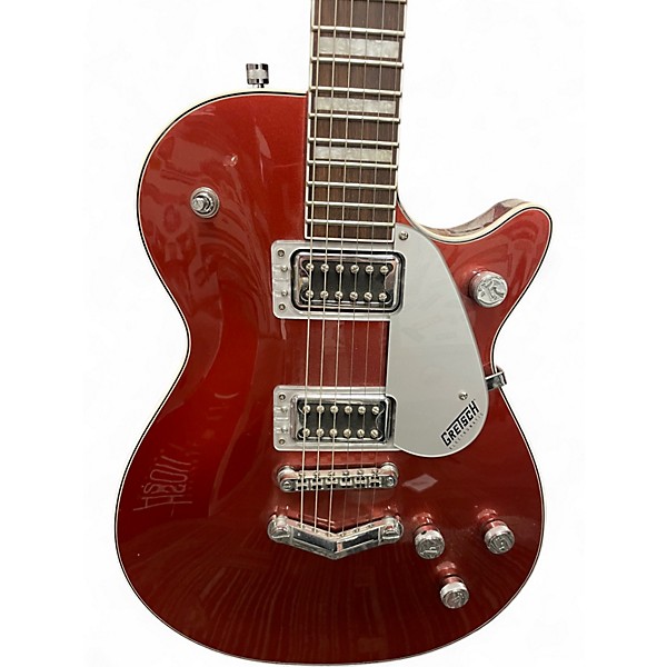 Used 2021 Gretsch Guitars Electromatic G5220 Jet V-Stoptail Dark Cherry Solid Body Electric Guitar