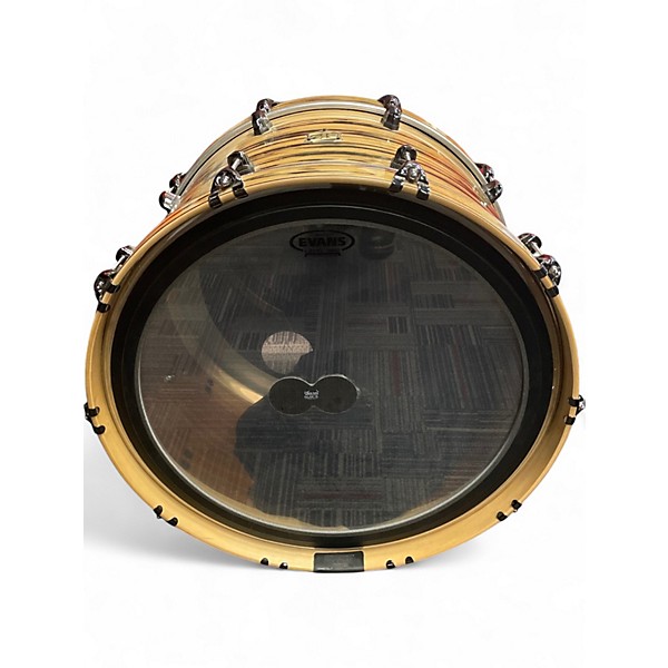 Used SJC 3 Piece CUSTOM 3-PIECE YARD SALE DRUM KIT TORCHED BAMBOO Drum Kit