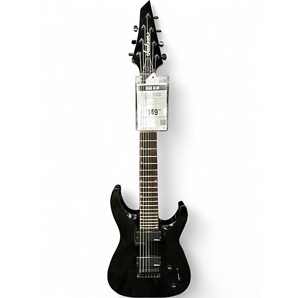 Used Jackson JS22-7 Dinky 7 String Black Solid Body Electric Guitar