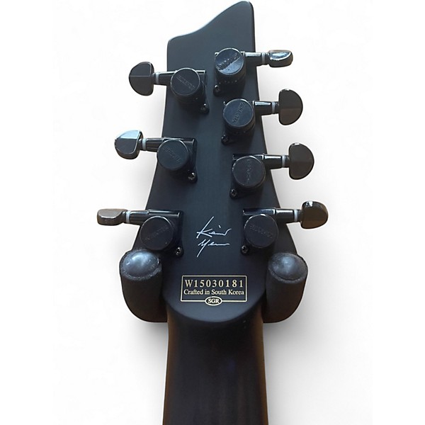 Used Schecter Guitar Research Diamond Series KM-7 MK1 7 String Satin White Solid Body Electric Guitar